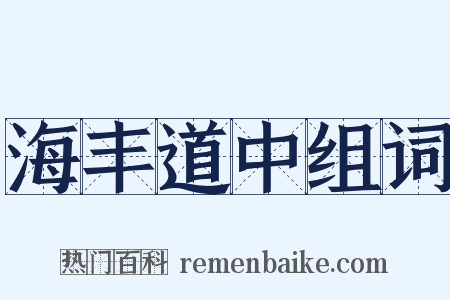 海丰道中组词是什么意思的图片